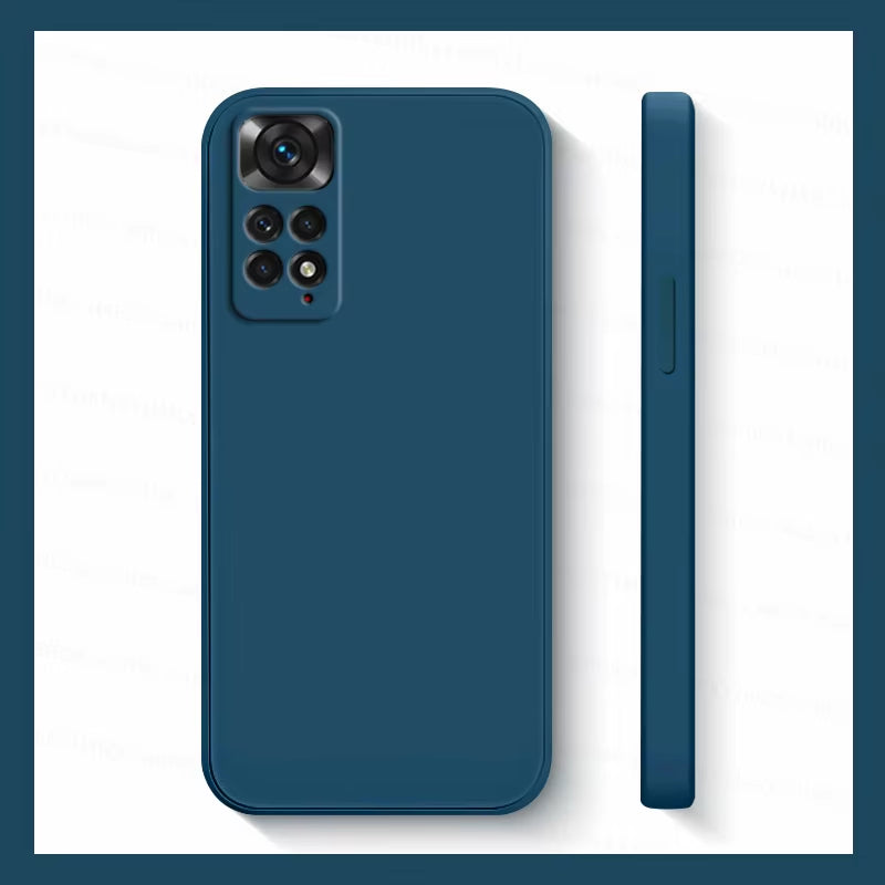 Xiaomi Redmi Note 11S Shockproof Liquid Silicone Phone Case - Compatible with Redmi Note 10, 11, 12, 13 Pro Plus 5G