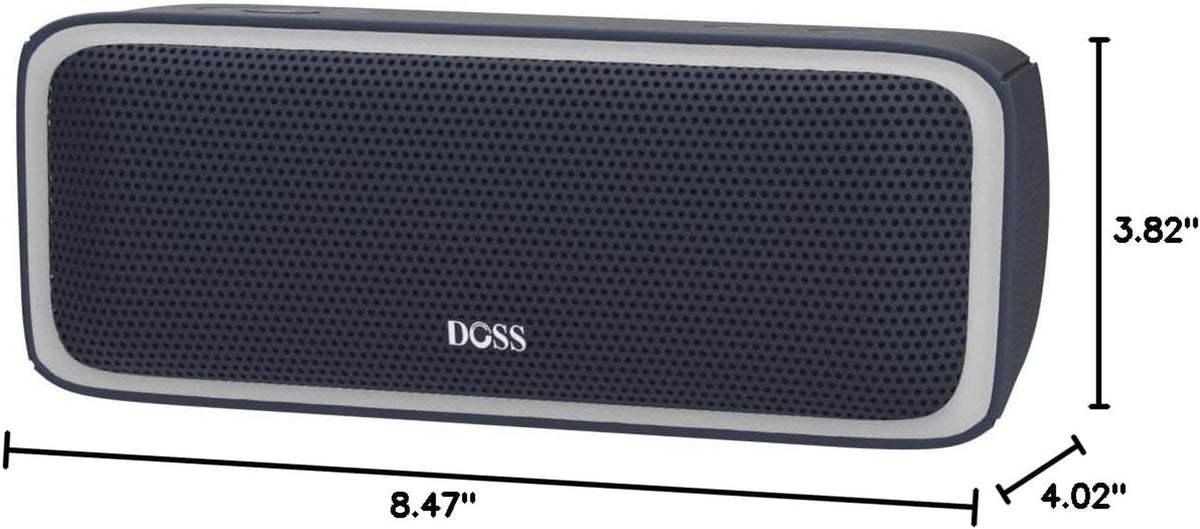 Soundbox Pro Bluetooth Speaker - 20W Stereo Sound with Active Extra Bass, 20 Hours Playtime, IPX6 Waterproof, Wireless Stereo Pairing, Multi-Color Lights, Ideal for Outdoor Activities and Home Use, Blue