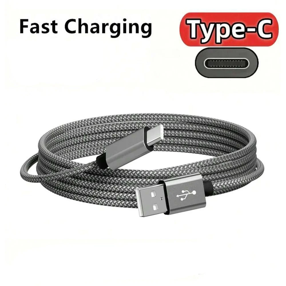 Experience Lightning-Fast Charging with Our Premium Nylon USB-A to USB-C Cable - Perfect for Huawei, Samsung, and All Your Android Devices in 1M, 2M, or 3M Lengths!