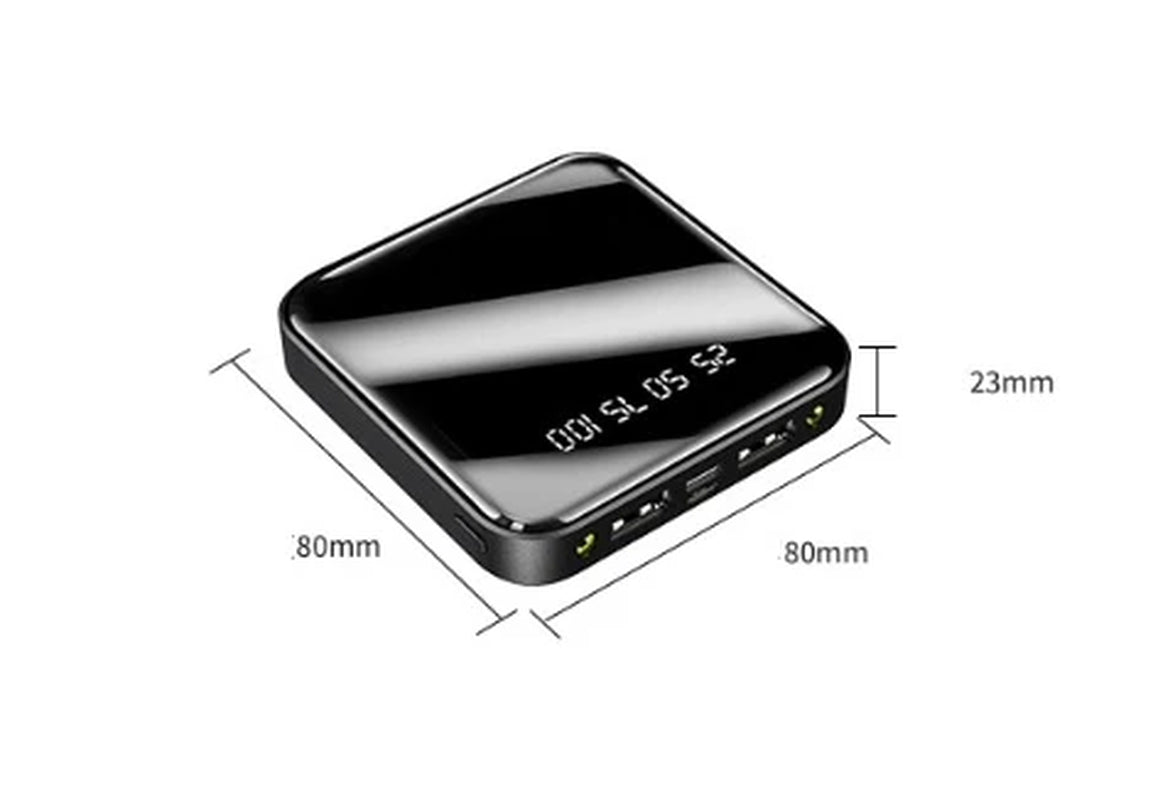 20000mAh Portable Power Bank with Mirror and Digital Display