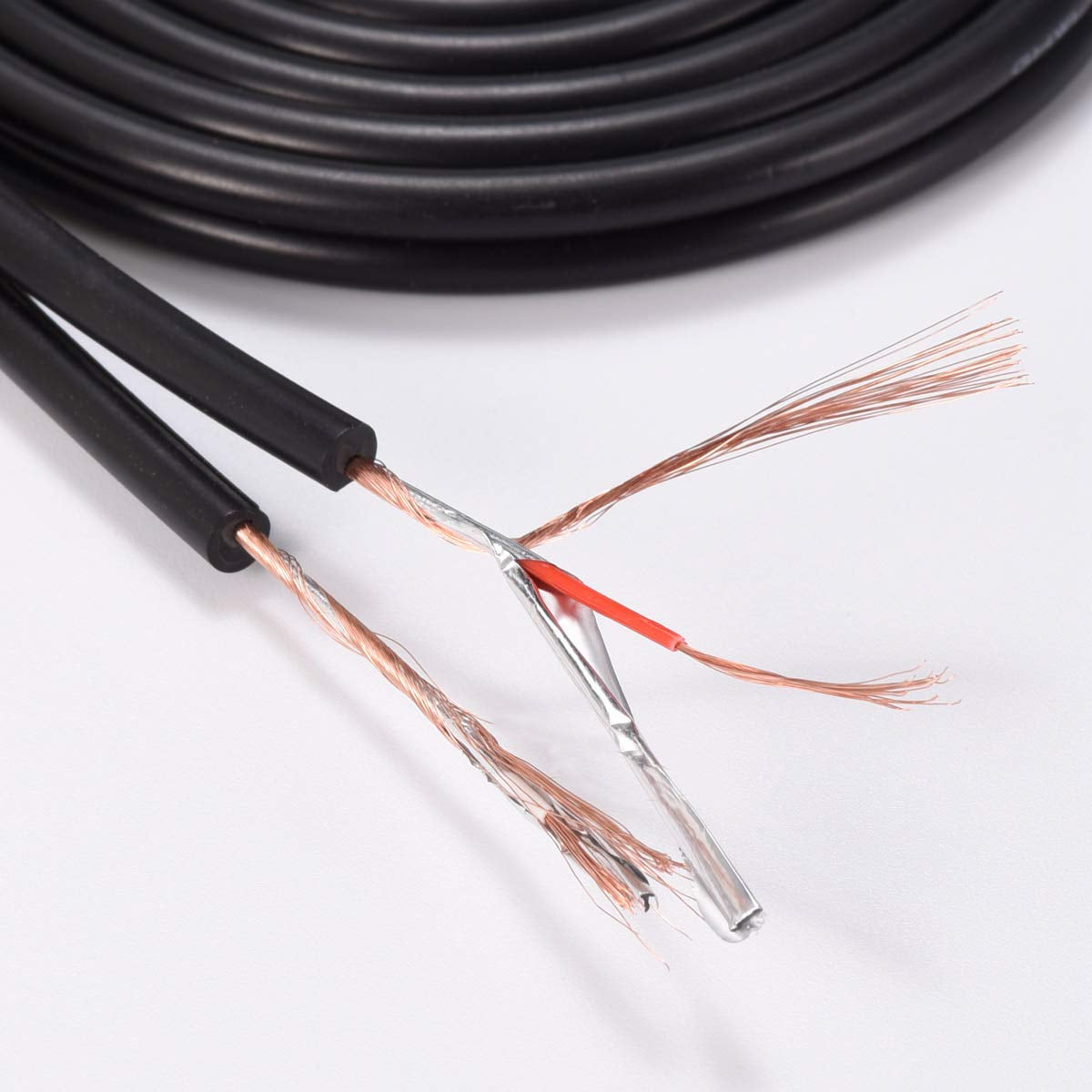 GHWL 50FT RCA Extension Cable - 2RCA Male to 2RCA Female Stereo Audio Cables for Home Theater, HDTV, Amplifiers, and Hi-Fi Systems