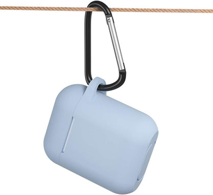 Silicone Protective Case for Apple AirPods 1 & 2 with Front LED Visibility, Denim Blue