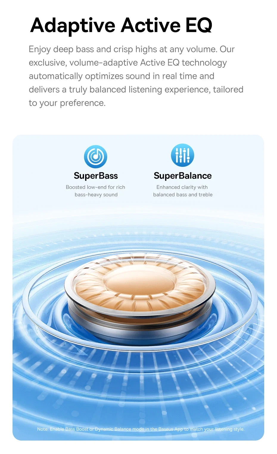 Baseus BP1 Pro Wireless Earbuds - 50dB Noise Cancelling, Bluetooth 6.0, LDAC Hi-Res Audio, 6-Mic AI Technology, IP55 Rated