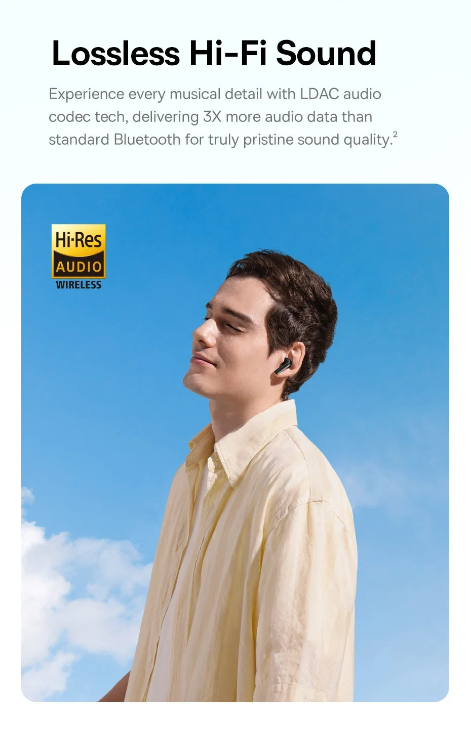 Baseus BP1 Pro Wireless Earbuds - 50dB Noise Cancelling, Bluetooth 6.0, LDAC Hi-Res Audio, 6-Mic AI Technology, IP55 Rated