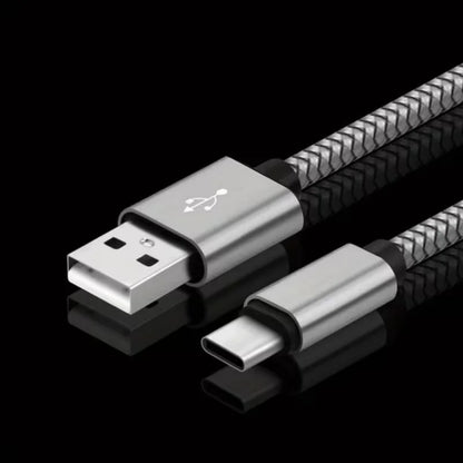60W High-Speed USB-A to USB-C Charging Cable with Durable Nylon Braided Design
