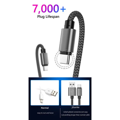 Experience Lightning-Fast Charging with Our Premium Nylon USB-A to USB-C Cable - Perfect for Huawei, Samsung, and All Your Android Devices in 1M, 2M, or 3M Lengths!