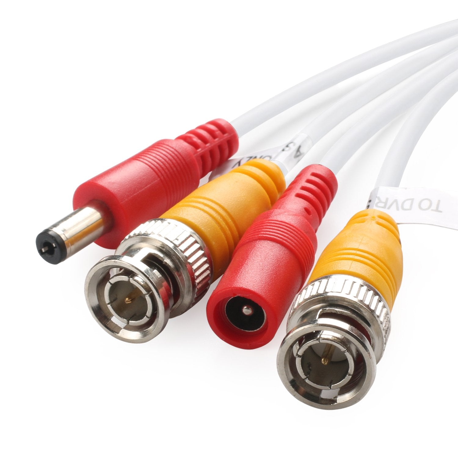 30-Foot Pre-Made BNC Video Power Cable with Dual Connectors for CCTV Surveillance Systems