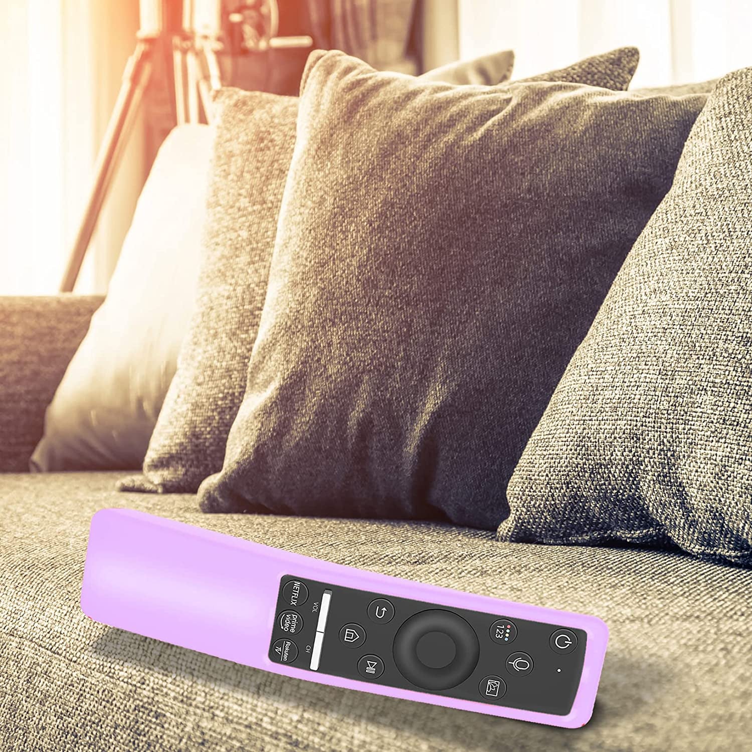 Samsung Smart TV Remote Controller BN59 Series Compatible Silicone Cover - Lightweight, Shockproof, Anti-Slip Sleeve in Purple
