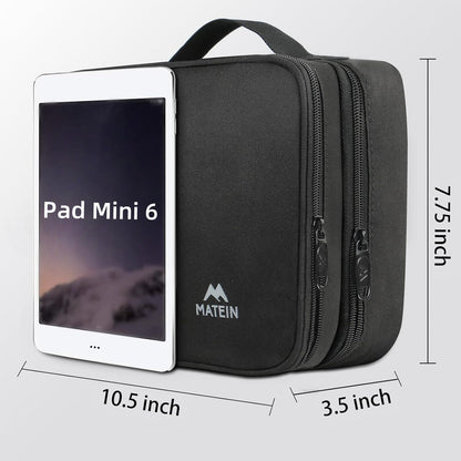 Electronics Organizer Travel Case - Water-Resistant Cable Organizer Bag for Camera Accessories, Travel Essentials, and Devices - Ideal Gift for Men