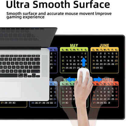 Gaming Mouse Pad XXL XL Large Long Extended Big Mousepad Non-Slip Rubber Keyboard Mouse Pad with Stitched Edges for Laptop Home Office (2026, 35.4 * 15.7)