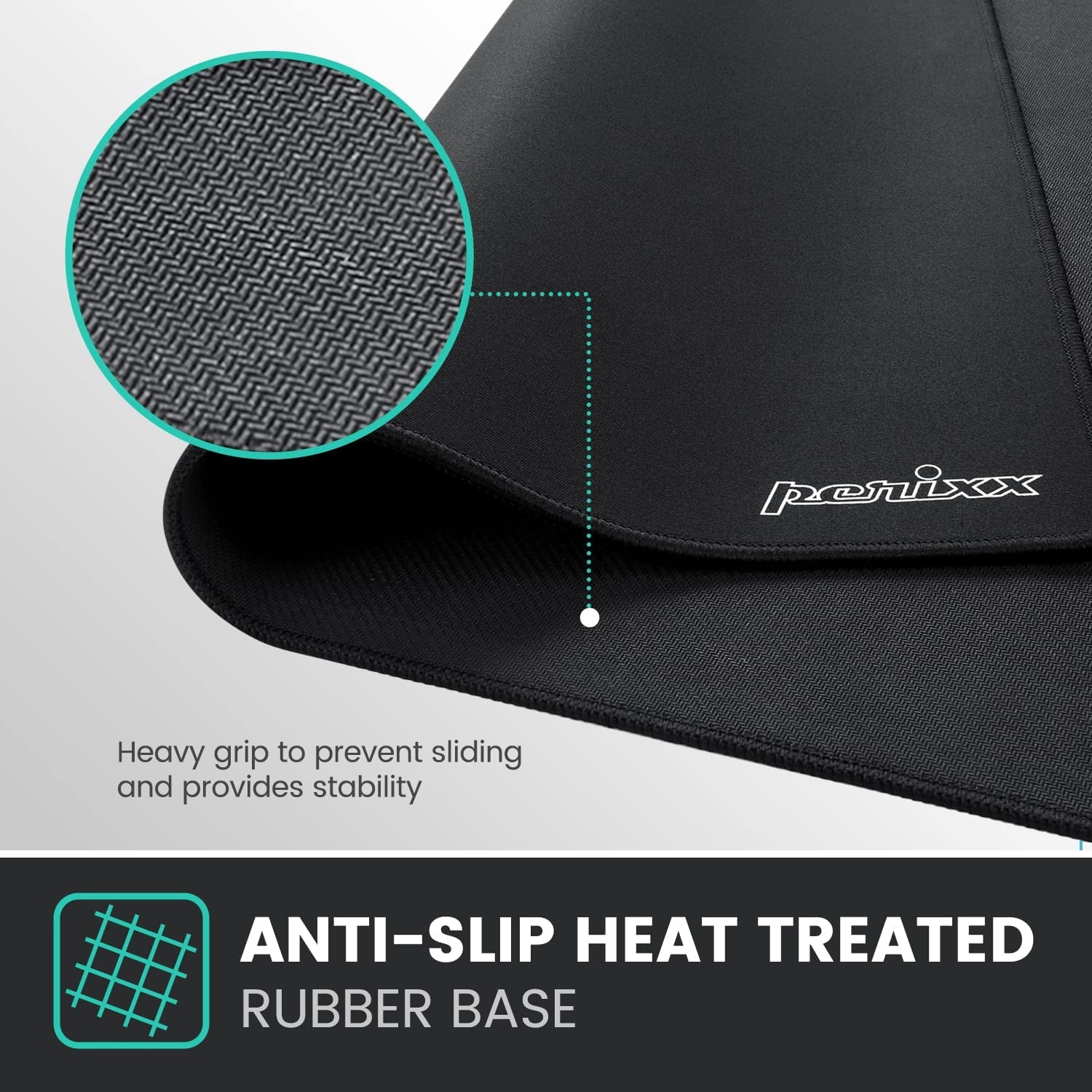 DX-1000XL Waterproof Gaming Mouse Pad with Stitched Edges and Non-Slip Rubber Base - Extra Large 15.75 x 12.6 x 0.12 Inches, Black