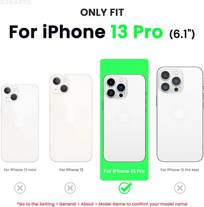 iPhone 13 Pro Case - Slim Liquid Silicone in Chalk Pink | 3-Layer Full Coverage, Soft Gel Rubber, Non-Slip Grip, Shockproof Protective Cover for 6.1-Inch iPhone 13 Pro