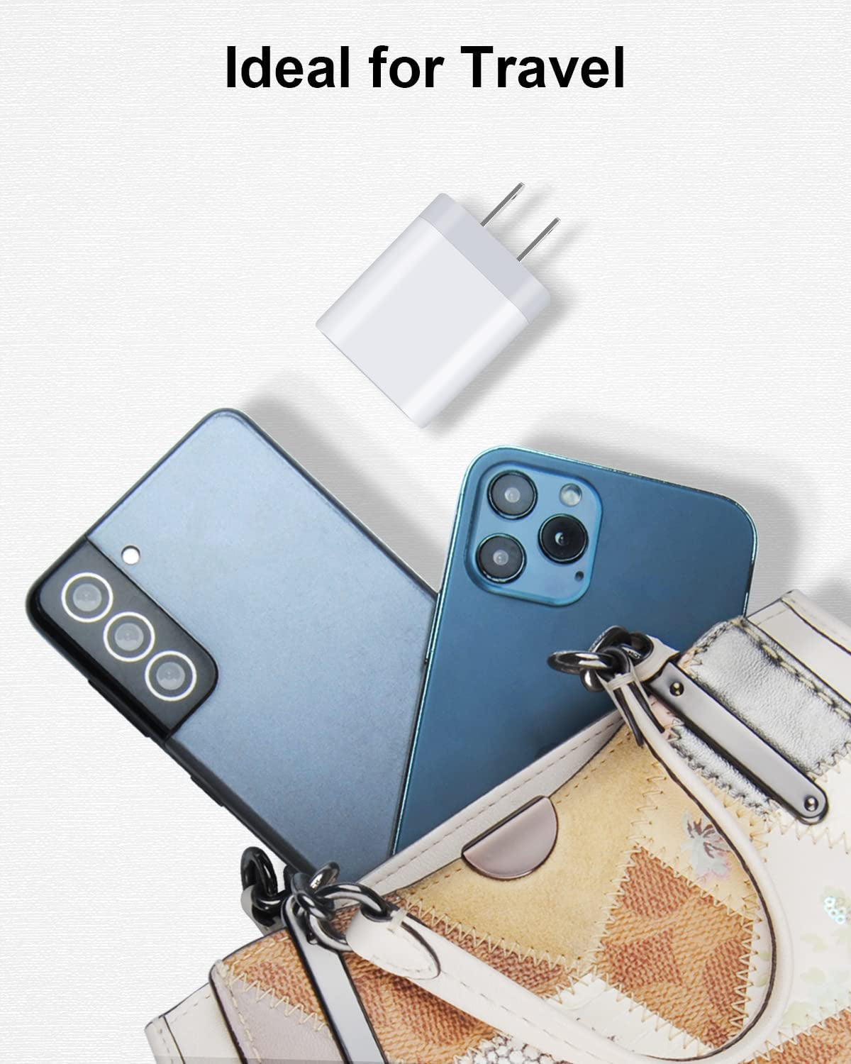 3.1A USB Wall Charger Cube with Multi-Port Adapter for iPhone and Samsung Devices