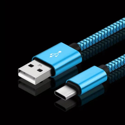 60W High-Speed USB-A to USB-C Charging Cable with Durable Nylon Braided Design