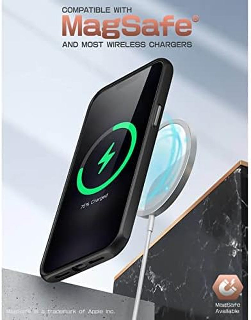 iPhone 13 Case with Military-Grade Protection, Slim and Lightweight Design, Premium Hybrid Clear Back, Raised Edges, Wireless Charger Compatible, Unicorn Beetle Style