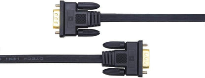 50-Foot VGA to VGA Cable - Thin Flat 15-Pin Male to Male SVGA Monitor Cord (Black)