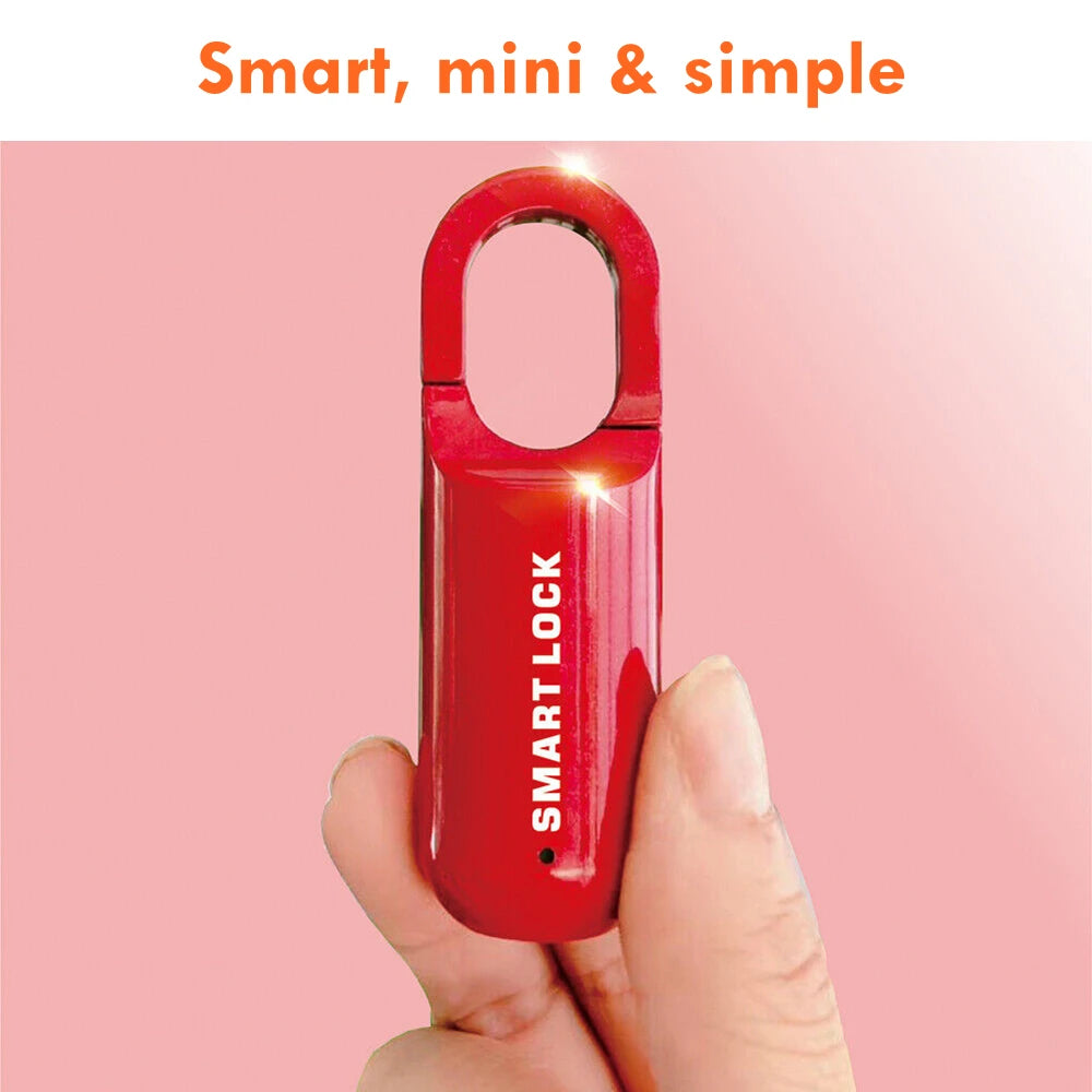 Biometric Fingerprint Electronic Lock - Keyless USB Rechargeable Security Padlock for Smart Home and Handbag Protection