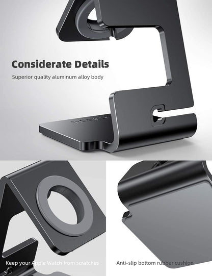 Aluminum Alloy Desk Charging Stand for Apple Watch with Magnetic Fast Charger Compatibility for iWatch SE3, SE2, Ultra 3, Series 11-6 (49/46/45/44/42/41/40/38mm)