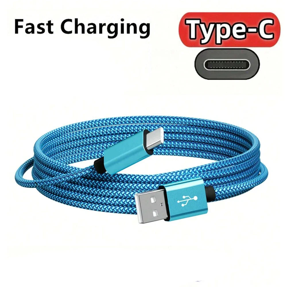Experience Lightning-Fast Charging with Our Premium Nylon USB-A to USB-C Cable - Perfect for Huawei, Samsung, and All Your Android Devices in 1M, 2M, or 3M Lengths!