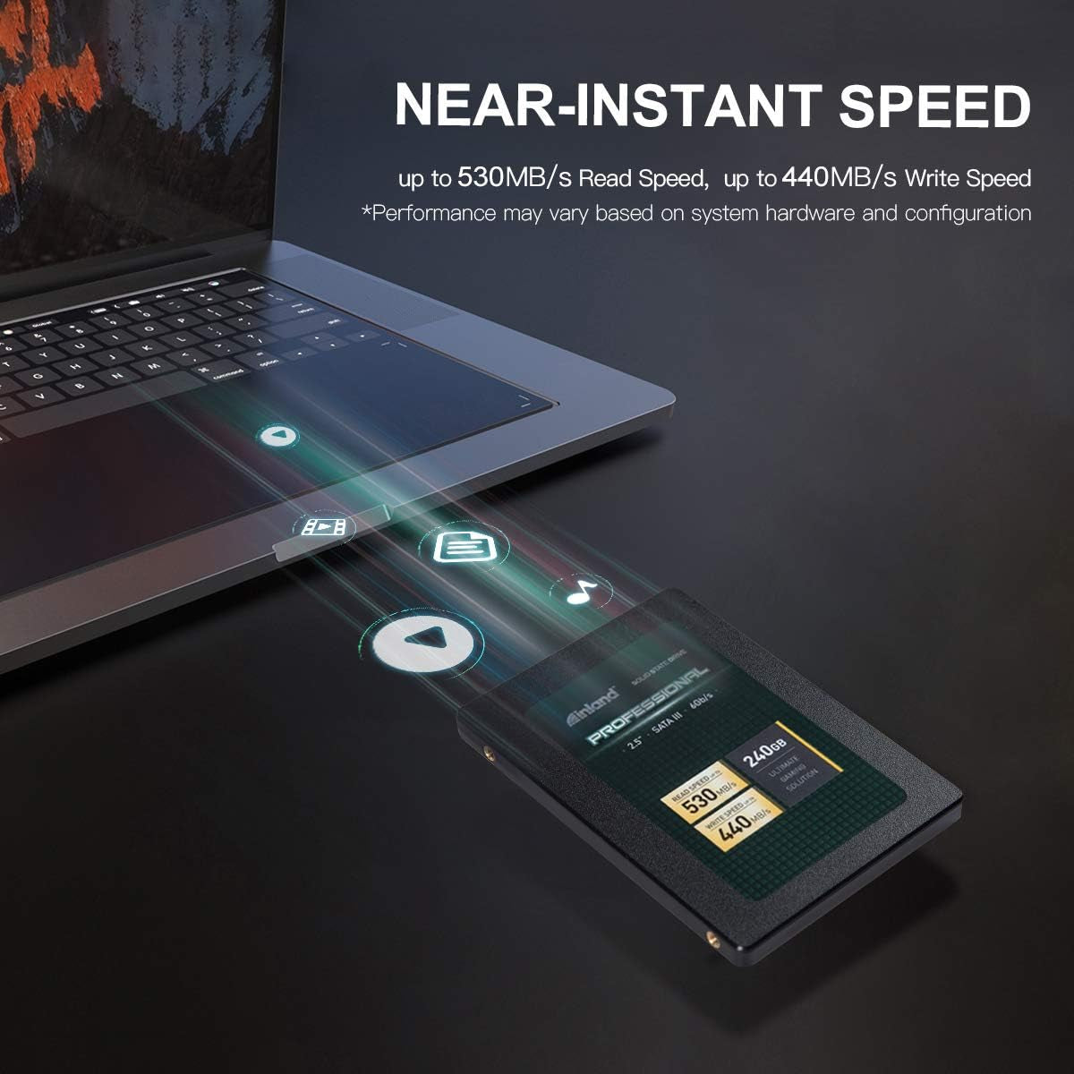 240GB 3D NAND SATA III 2.5" Internal Solid State Drive - Up to 530MB/s Read & 440MB/s Write Speeds, Ideal for Laptop and Desktop PC Upgrades