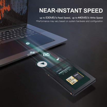 240GB 3D NAND SATA III 2.5" Internal Solid State Drive - Up to 530MB/s Read & 440MB/s Write Speeds, Ideal for Laptop and Desktop PC Upgrades