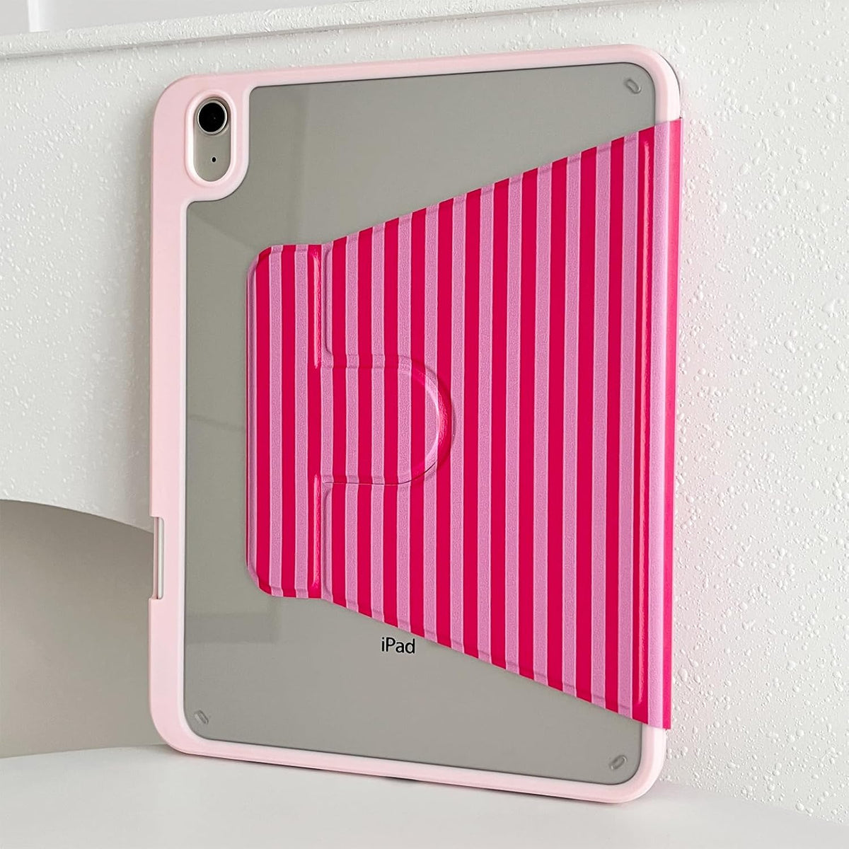 iPad A16 Case for 11th Generation (11 Inch, 2025) and 10th Generation (10.9 Inch, 2022) - Protective Cover with 360-Degree Rotating Stand, Pencil Holder, and Auto Wake/Sleep Feature in Hot Pink