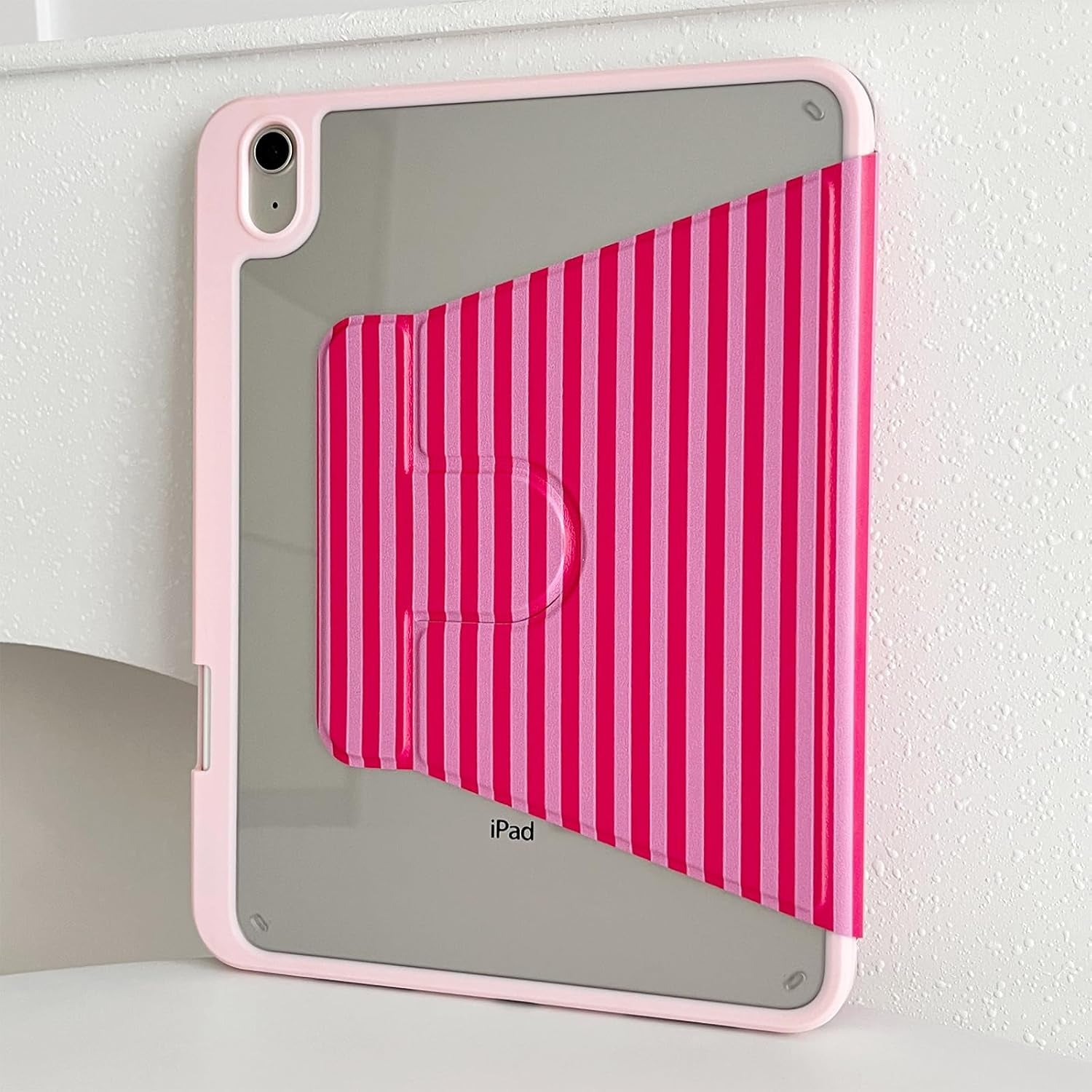 iPad A16 Case for 11th Generation (11 Inch, 2025) and 10th Generation (10.9 Inch, 2022) - Protective Cover with 360-Degree Rotating Stand, Pencil Holder, and Auto Wake/Sleep Feature in Hot Pink