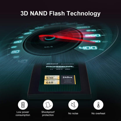 240GB 3D NAND SATA III 2.5" Internal Solid State Drive - Up to 530MB/s Read & 440MB/s Write Speeds, Ideal for Laptop and Desktop PC Upgrades