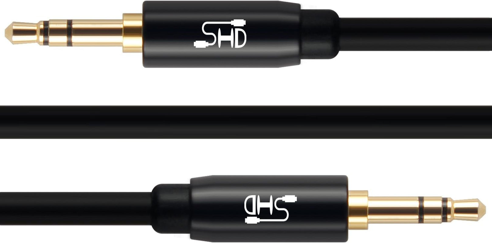 Premium 20ft 3.5mm Aux Cable for Car Audio - Dual Shielded with Gold Plated Connectors