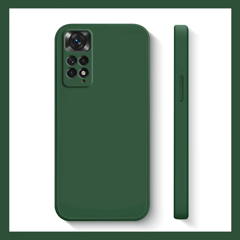 Xiaomi Redmi Note 11S Shockproof Liquid Silicone Phone Case - Compatible with Redmi Note 10, 11, 12, 13 Pro Plus 5G