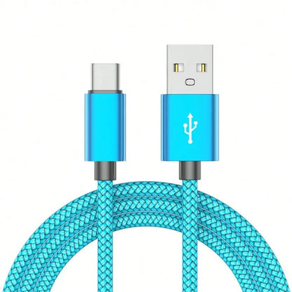 60W High-Speed USB-A to USB-C Charging Cable with Durable Nylon Braided Design