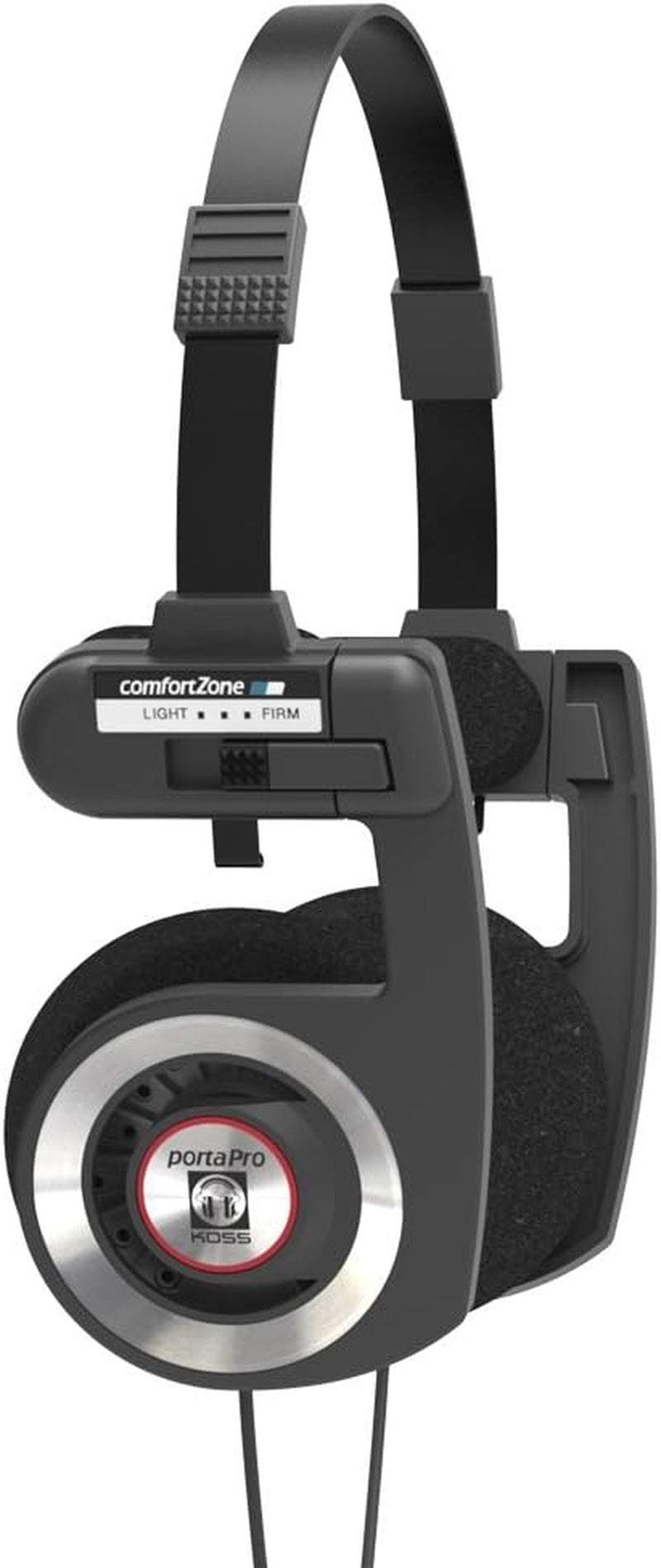 Porta Pro Black Retro 1980s Style On-Ear Headphones with Wired 3.5mm Plug, Collapsible Design, and Soft Case Included - Audiophile Quality