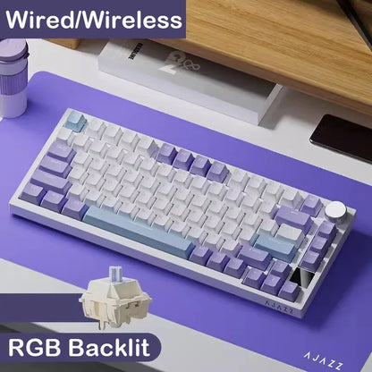 AK820V2/Ak820Vpro Multifunctional Mechanical Keyboard with Tri-Mode Connectivity and Wrist Rest