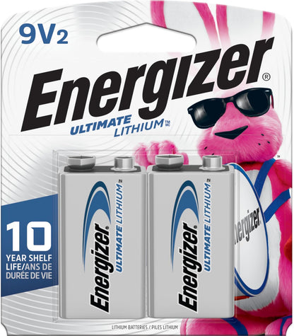 Ultimate Lithium 9V Battery Pack (2 Count)