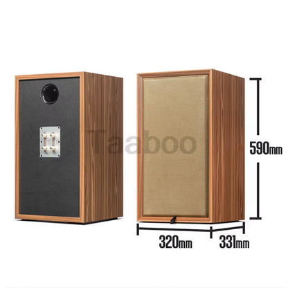 8-Inch Three-Way Labyrinth Bookshelf Speaker Enclosure for DIY Hi-Fi Audio - Handmade Wooden Passive Speaker Box