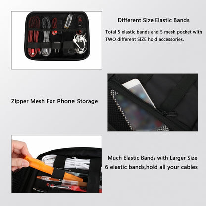 Electronics Organizer Travel Case - Water-Resistant Cable Organizer Bag for Camera Accessories, Travel Essentials, and Devices - Ideal Gift for Men