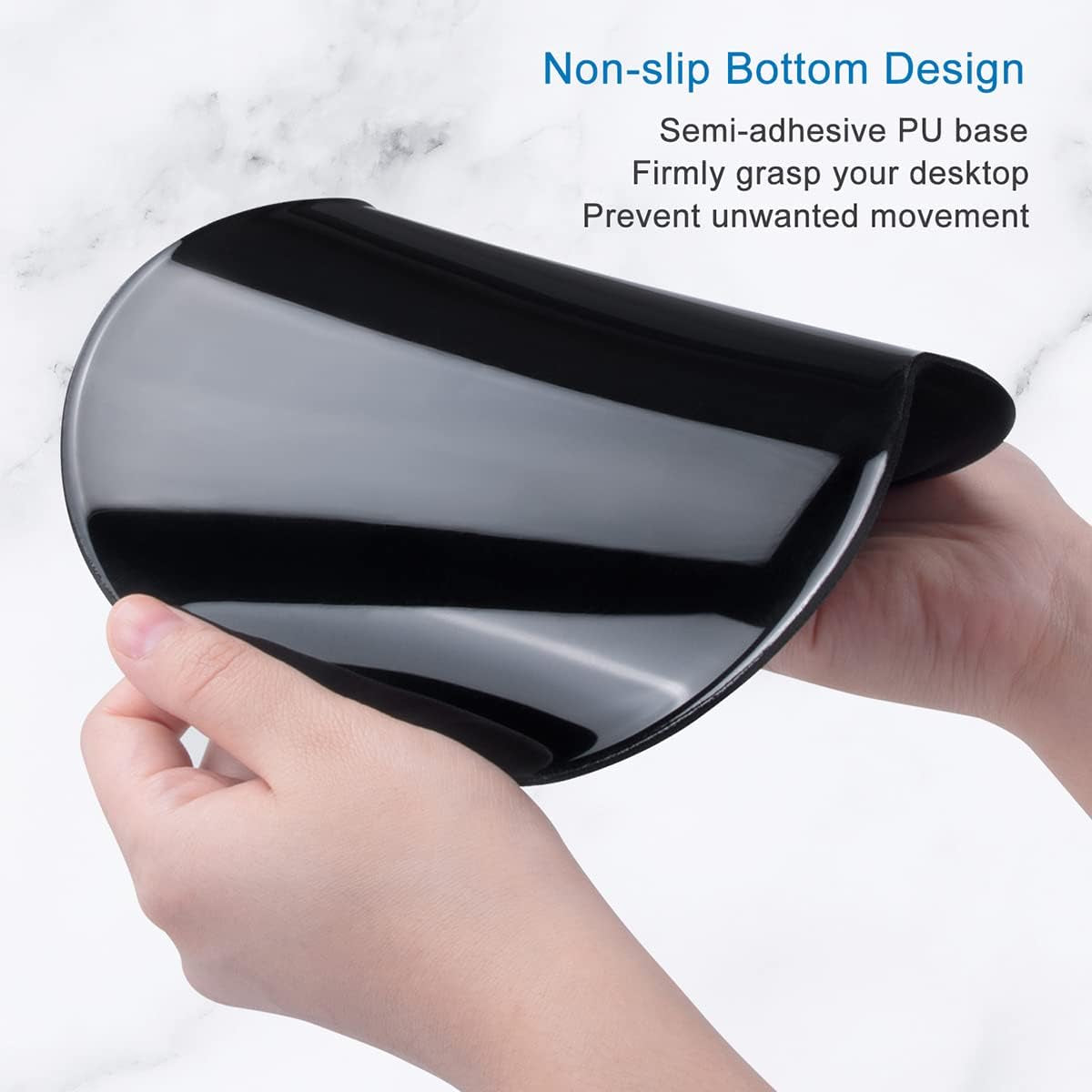Ergonomic Mouse Pad with Gel Wrist Support - Compact Design, Smooth Surface, Non-Slip PU Base for Comfort and Pain Relief, 8.7 x 7.2 Inches, Map Pattern