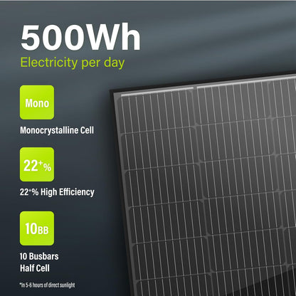 100W Monocrystalline Solar Panel - High Efficiency 12V Module for RV, Marine, and Off-Grid Applications