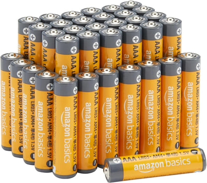 AAA Long-Lasting Alkaline Batteries, 36-Pack, 1.5 Volt, Dependable Performance, 10-Year Shelf Life, Ideal for Emergency Preparedness