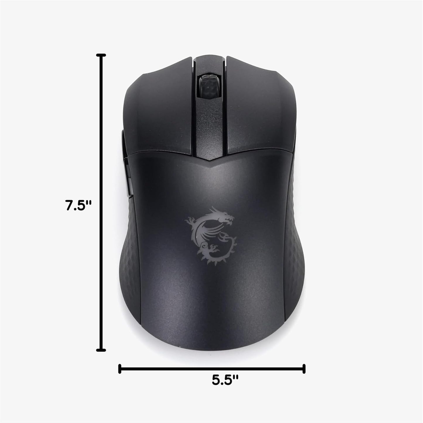 MSI Clutch GM41 Wireless Gaming Mouse with Charging Dock - 20,000 DPI, 60M Omron Switches, 80-Hour Fast-Charging Battery, RGB Mystic Light, 6 Programmable Buttons for PC/Mac