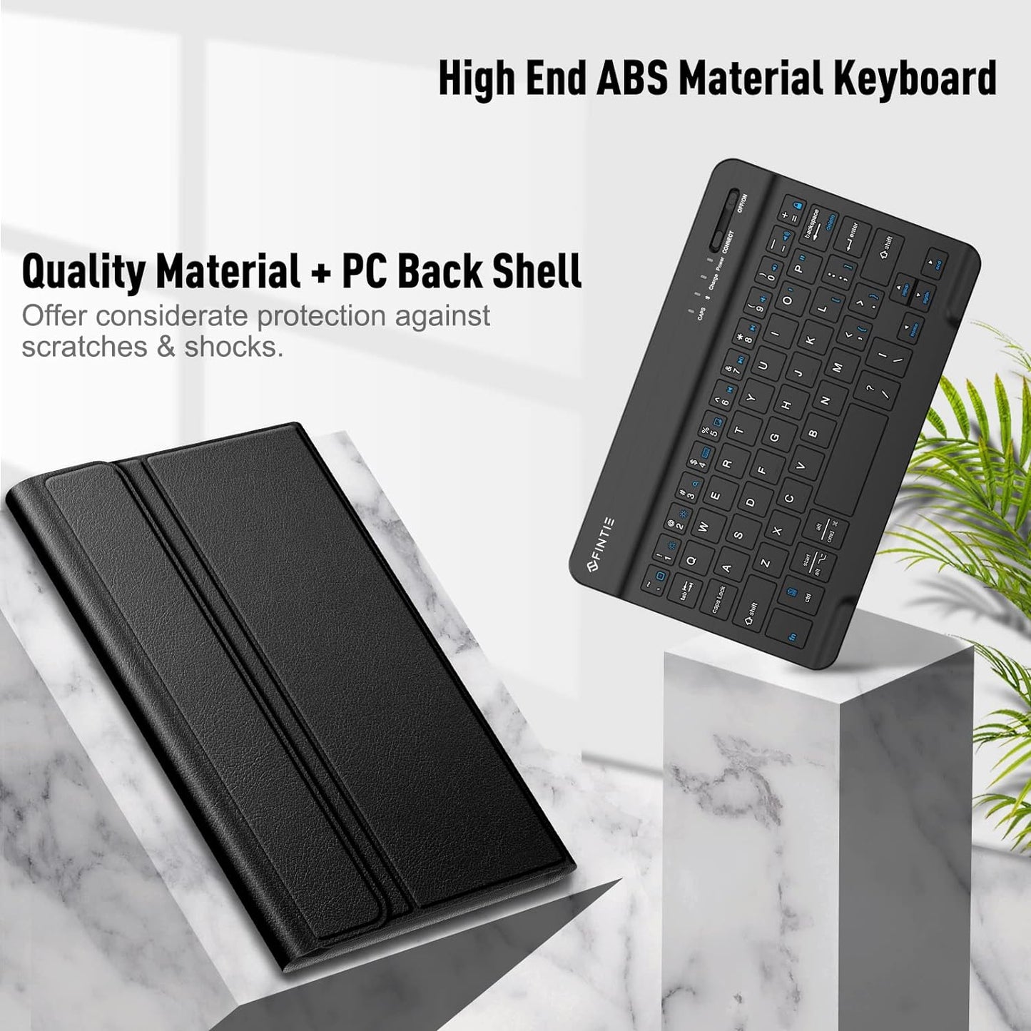 Keyboard Case for Samsung Galaxy Tab A7 Lite 8.7 Inch 2021, Black | Model SM-T220/T225/T227, Slim Lightweight Stand Cover, Magnetically Detachable, Wireless Bluetooth Keyboard