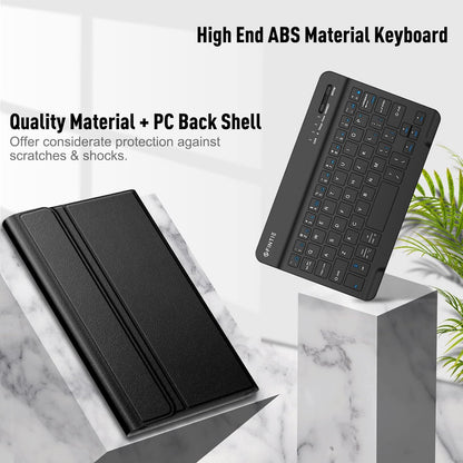 Keyboard Case for Samsung Galaxy Tab A7 Lite 8.7 Inch 2021, Black | Model SM-T220/T225/T227, Slim Lightweight Stand Cover, Magnetically Detachable, Wireless Bluetooth Keyboard