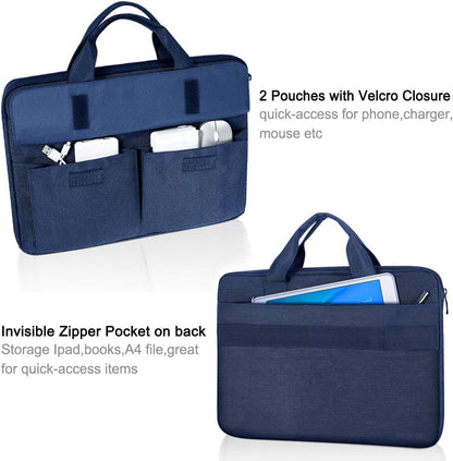 15.6-Inch Water-Resistant Laptop Bag with Shoulder Strap - Slim Waterproof Sleeve for MacBook Pro 15/16, MacBook Air 15, and 15-16 Inch HP, Acer, Dell, Lenovo, and ASUS Laptops