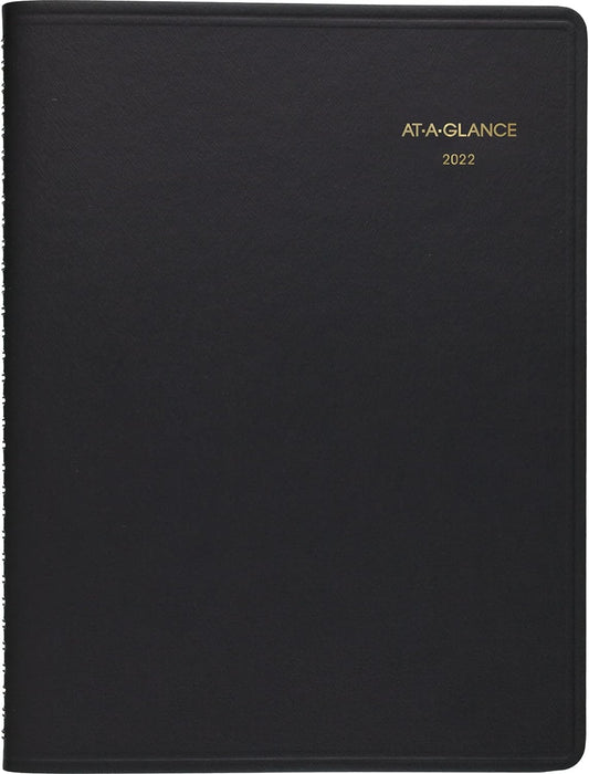 2022 Large Weekly Appointment Book and Planner, 8.25" x 11", Black (7095005)