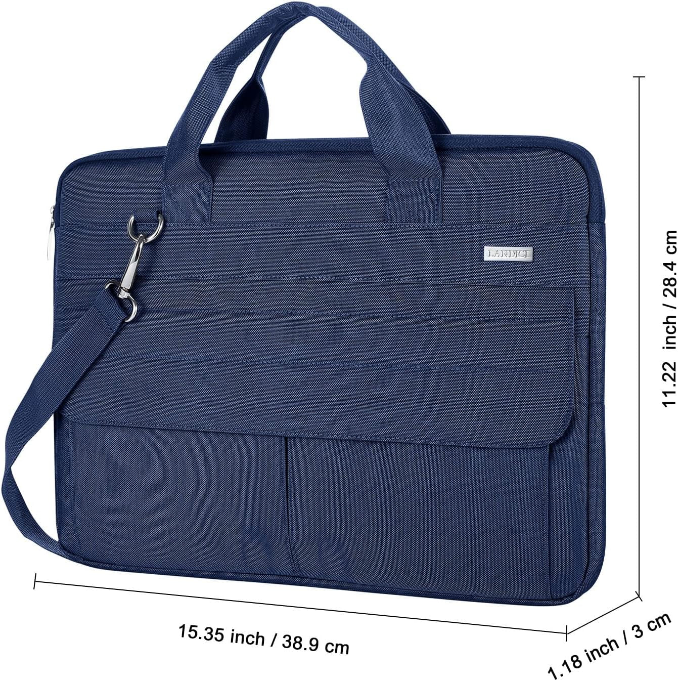 15.6-Inch Water-Resistant Laptop Bag with Shoulder Strap - Slim Waterproof Sleeve for MacBook Pro 15/16, MacBook Air 15, and 15-16 Inch HP, Acer, Dell, Lenovo, and ASUS Laptops
