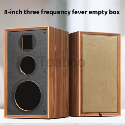 8-Inch Three-Way Labyrinth Bookshelf Speaker Enclosure for DIY Hi-Fi Audio - Handmade Wooden Passive Speaker Box