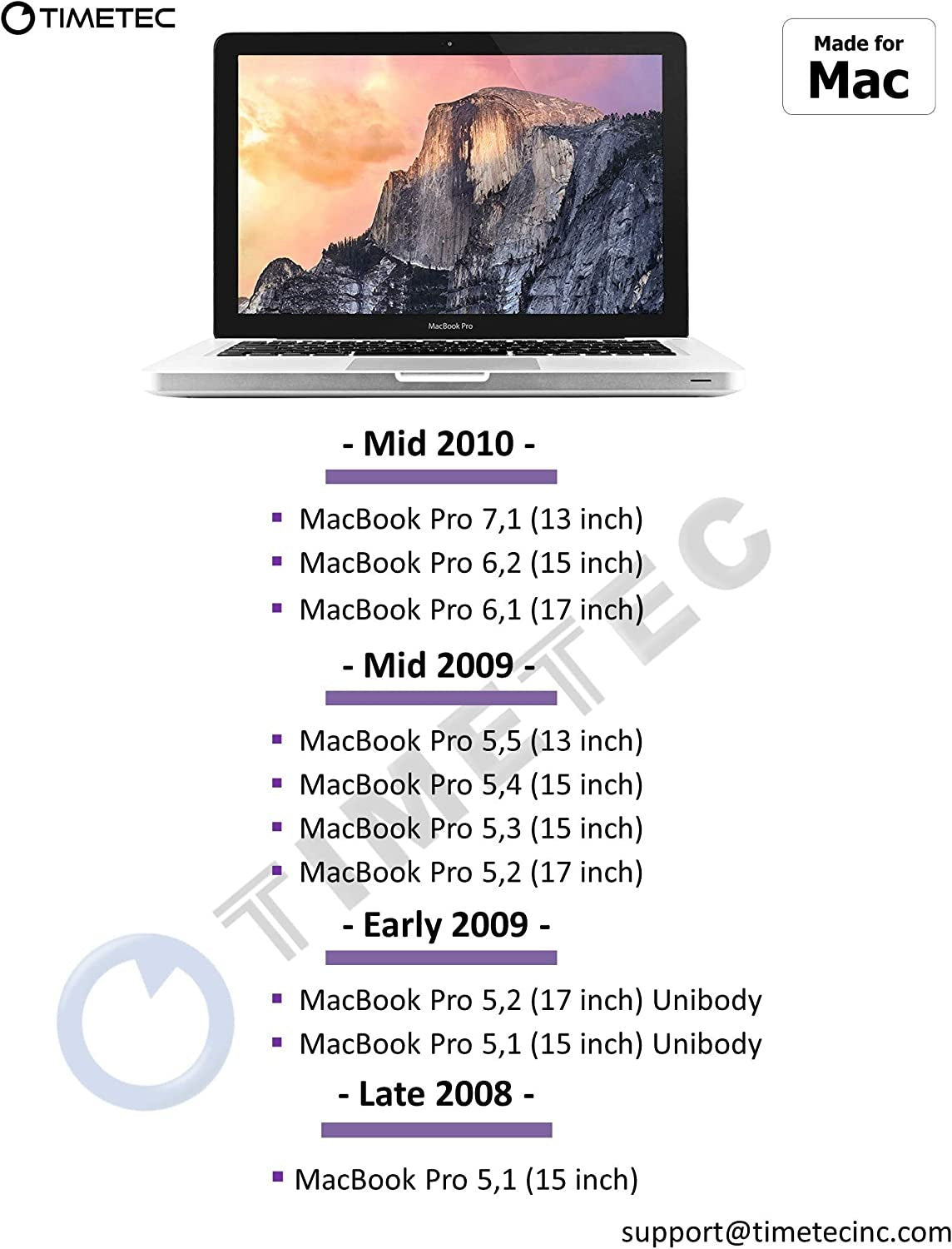 4GB DDR3 1067MHz/1066MHz PC3-8500 CL7 Dual Rank SODIMM Memory Upgrade for MacBook, MacBook Pro, iMac, and Mac Mini (Late 2008, Early/Mid/Late 2009, Mid 2010)