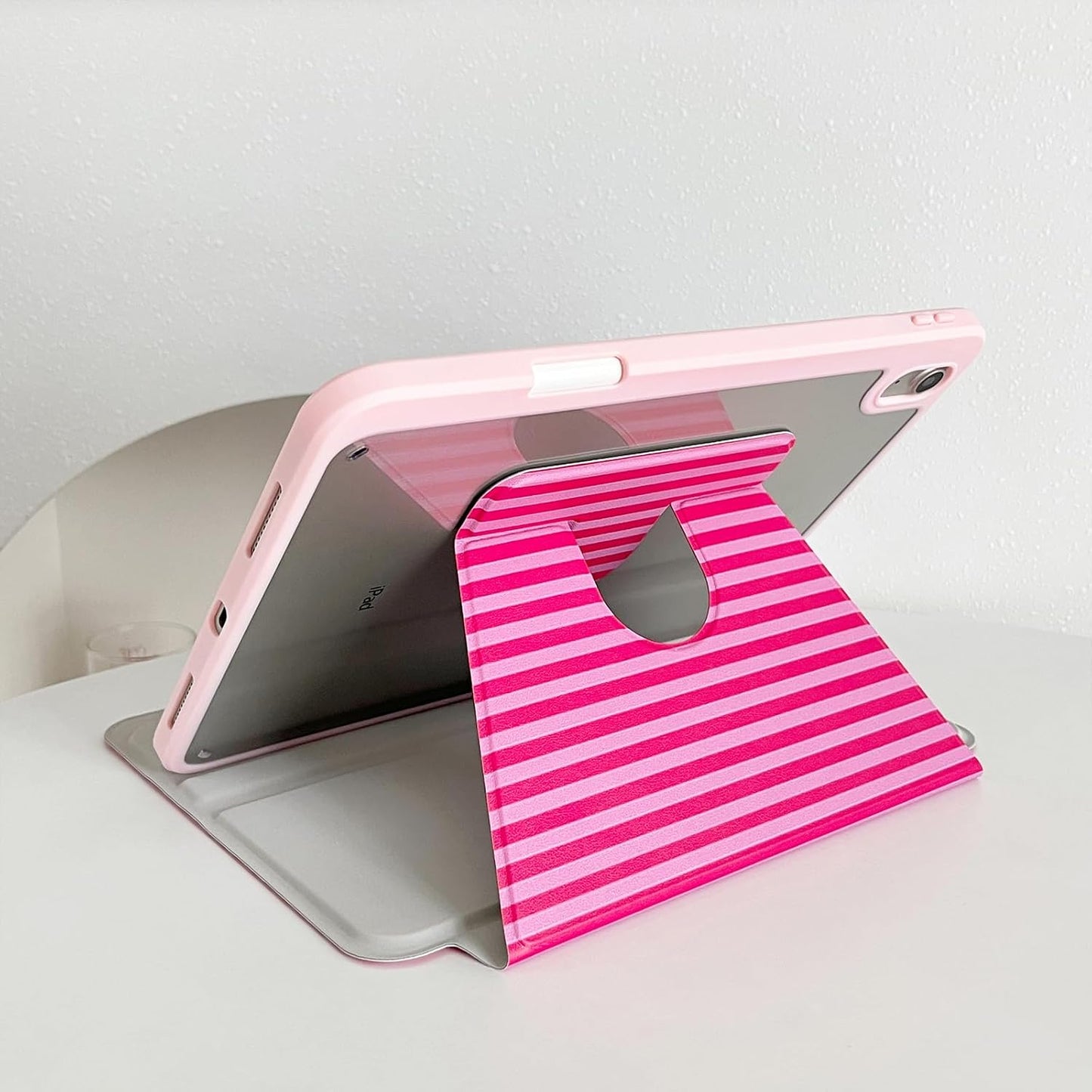 iPad A16 Case for 11th Generation (11 Inch, 2025) and 10th Generation (10.9 Inch, 2022) - Protective Cover with 360-Degree Rotating Stand, Pencil Holder, and Auto Wake/Sleep Feature in Hot Pink