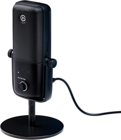 Wave:3 USB Condenser Microphone for Streaming - Cardioid Capsule, 24-Bit/96kHz Audio, Anti-Distortion Clipguard, Complimentary Mixer Software, Plug and Play for Mac and PC