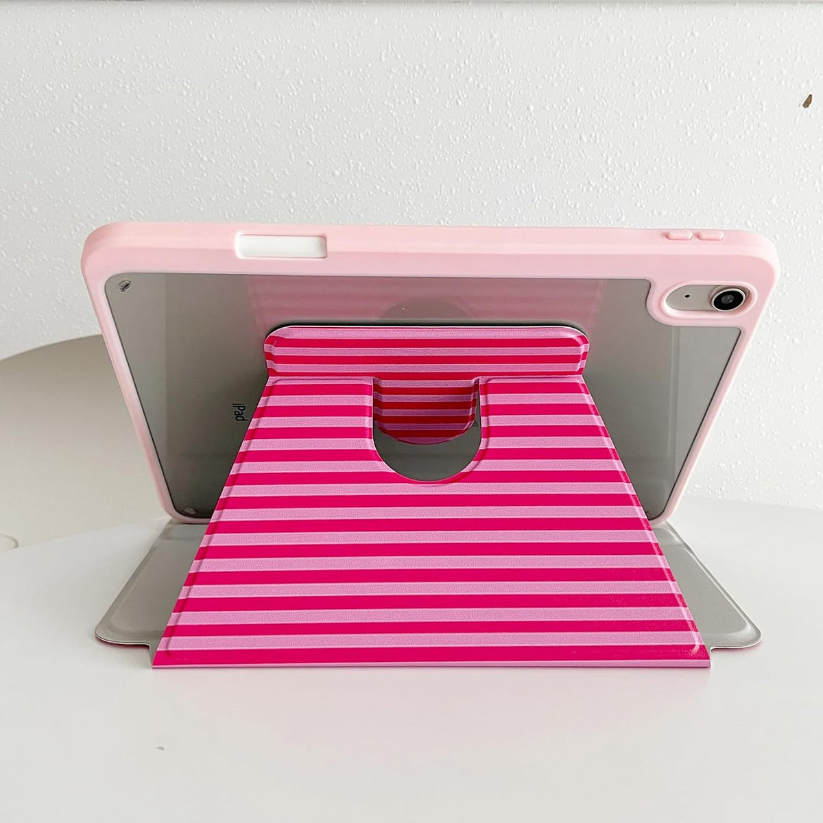 iPad A16 Case for 11th Generation (11 Inch, 2025) and 10th Generation (10.9 Inch, 2022) - Protective Cover with 360-Degree Rotating Stand, Pencil Holder, and Auto Wake/Sleep Feature in Hot Pink